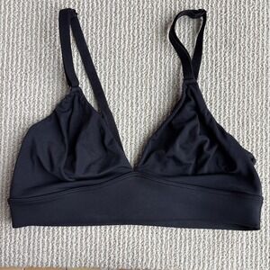 Black Wireless Triangle Bralette - Women Intimates